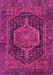 Machine Washable Persian Pink Traditional Rug, wshtr3879pnk