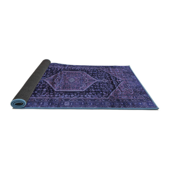 Sideview of Persian Blue Traditional Rug, tr3879blu