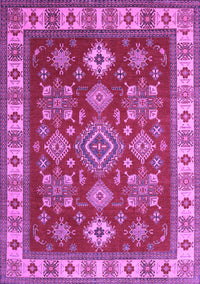 Geometric Purple Traditional Rug, tr387pur