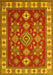 Geometric Yellow Traditional Rug, tr387yw