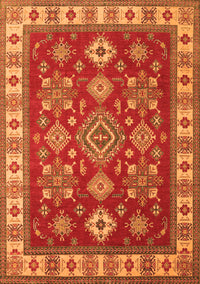 Geometric Orange Traditional Rug, tr387org