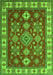 Geometric Green Traditional Rug, tr387grn