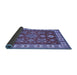 Sideview of Geometric Blue Traditional Rug, tr387blu