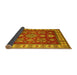 Sideview of Geometric Yellow Traditional Rug, tr387yw