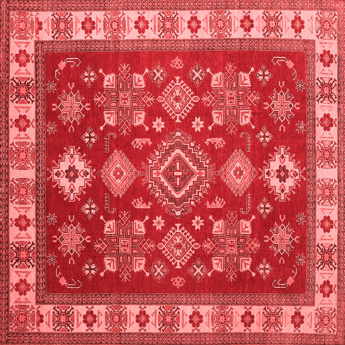 Geometric Red Traditional Rug, tr387red