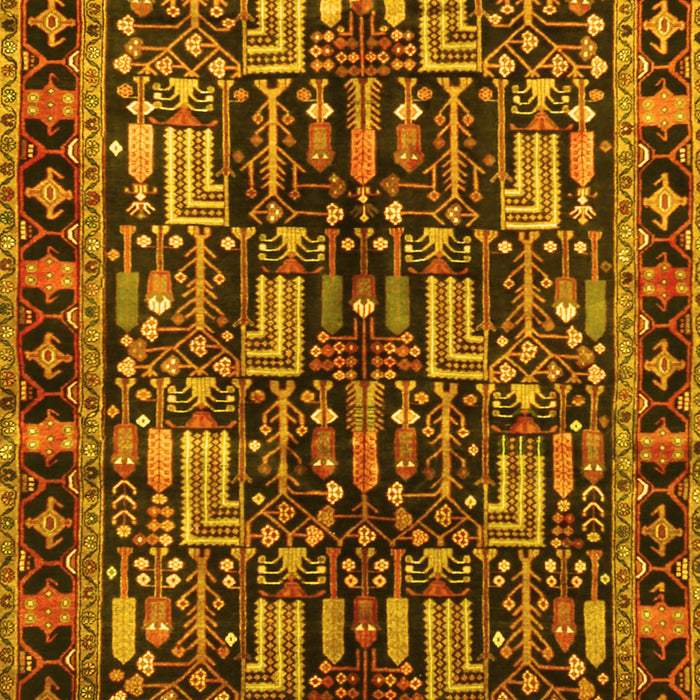 Machine Washable Persian Yellow Traditional Rug, wshtr3880yw