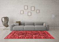 Machine Washable Persian Red Traditional Rug, wshtr3880red