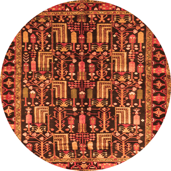 Square Persian Orange Traditional Rug, tr3880org