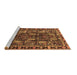 Sideview of Machine Washable Persian Brown Traditional Rug, wshtr3880brn