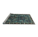 Sideview of Machine Washable Persian Light Blue Traditional Rug, wshtr3880lblu