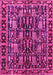 Machine Washable Persian Pink Traditional Rug, wshtr3880pnk