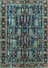 Machine Washable Persian Light Blue Traditional Rug, wshtr3880lblu