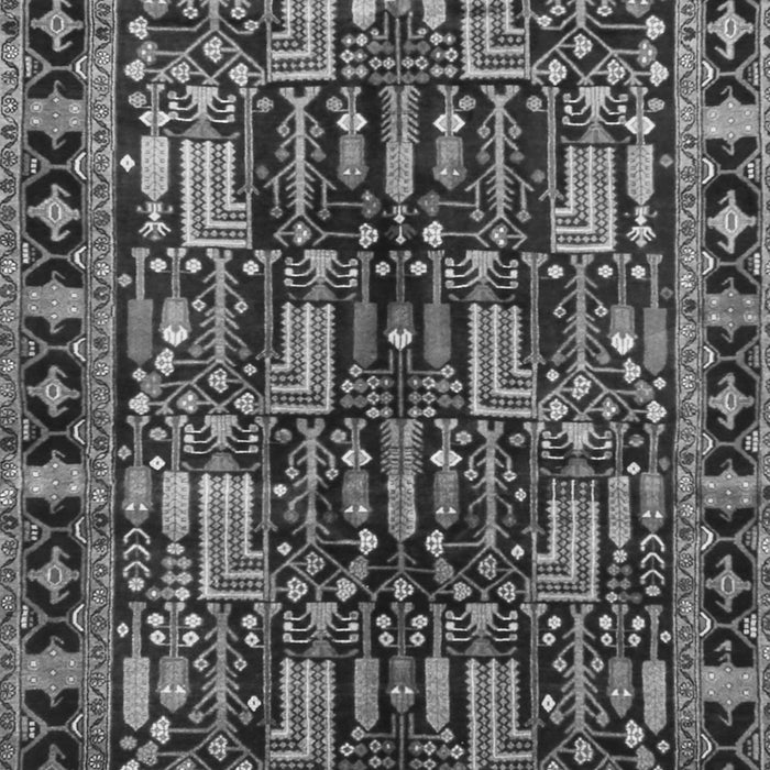 Serging Thickness of Machine Washable Persian Gray Traditional Rug, wshtr3880gry