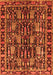 Serging Thickness of Machine Washable Persian Orange Traditional Area Rugs, wshtr3880org