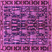 Square Machine Washable Persian Purple Traditional Area Rugs, wshtr3880pur