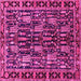 Square Machine Washable Persian Pink Traditional Rug, wshtr3880pnk