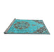 Sideview of Machine Washable Persian Light Blue Traditional Rug, wshtr3881lblu