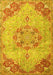 Machine Washable Persian Yellow Traditional Rug, wshtr3881yw