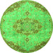 Machine Washable Persian Green Traditional Area Rugs, wshtr3881grn