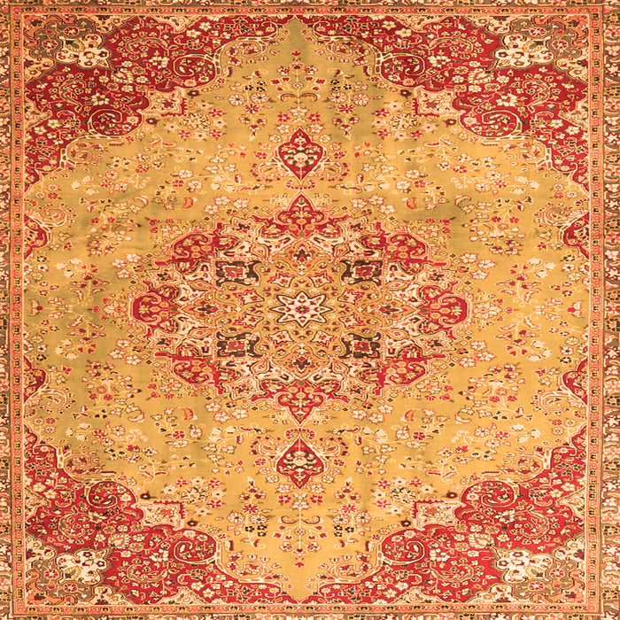 Serging Thickness of Persian Orange Traditional Rug, tr3881org