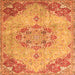Serging Thickness of Persian Orange Traditional Rug, tr3881org