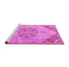 Sideview of Machine Washable Persian Pink Traditional Rug, wshtr3881pnk