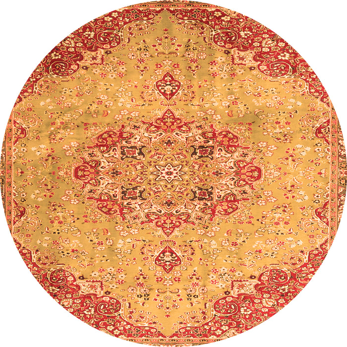 Square Persian Orange Traditional Rug, tr3881org