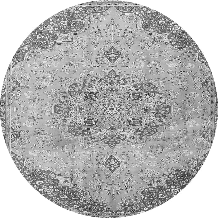 Machine Washable Persian Gray Traditional Rug, wshtr3881gry