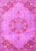 Machine Washable Persian Pink Traditional Rug, wshtr3881pnk