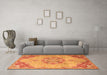 Machine Washable Persian Orange Traditional Area Rugs in a Living Room, wshtr3881org