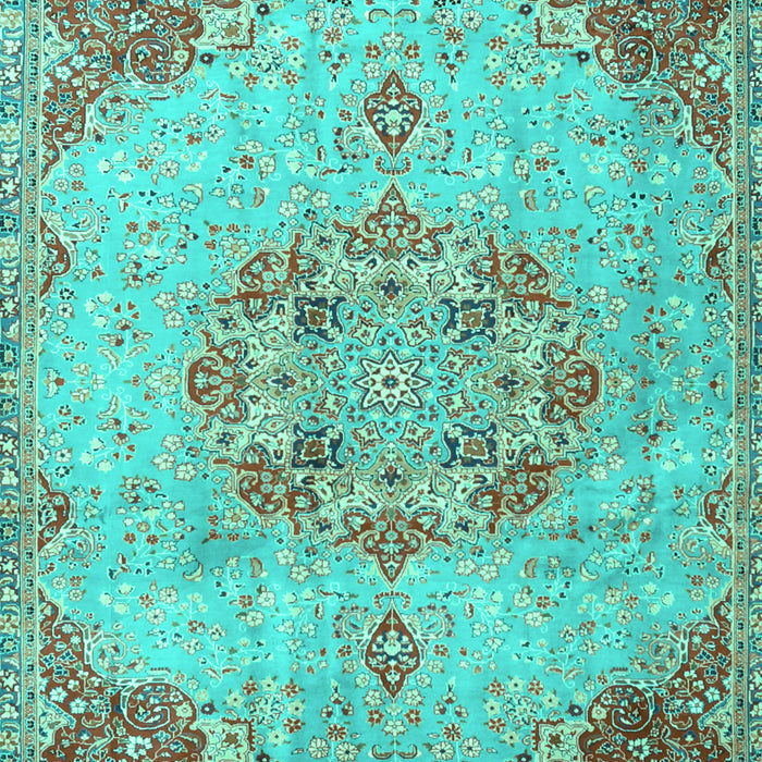Machine Washable Persian Turquoise Traditional Area Rugs, wshtr3881turq