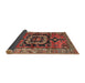 Sideview of Traditional Orange Brown Persian Rug, tr3882