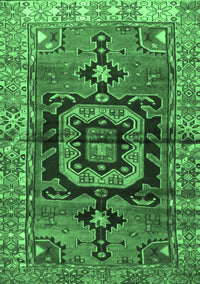 Persian Emerald Green Traditional Rug, tr3882emgrn
