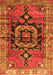 Serging Thickness of Machine Washable Persian Orange Traditional Area Rugs, wshtr3882org