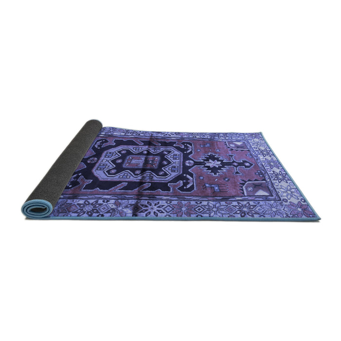 Sideview of Persian Blue Traditional Rug, tr3882blu