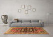 Machine Washable Persian Brown Traditional Rug in a Living Room,, wshtr3882brn