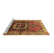 Sideview of Machine Washable Persian Brown Traditional Rug, wshtr3882brn