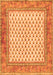 Serging Thickness of Machine Washable Persian Orange Traditional Area Rugs, wshtr3883org