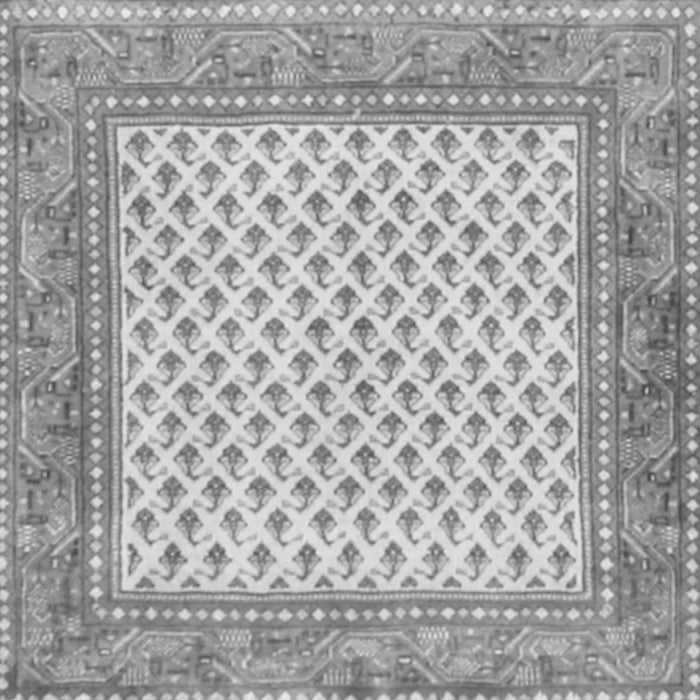 Round Machine Washable Persian Gray Traditional Rug, wshtr3883gry