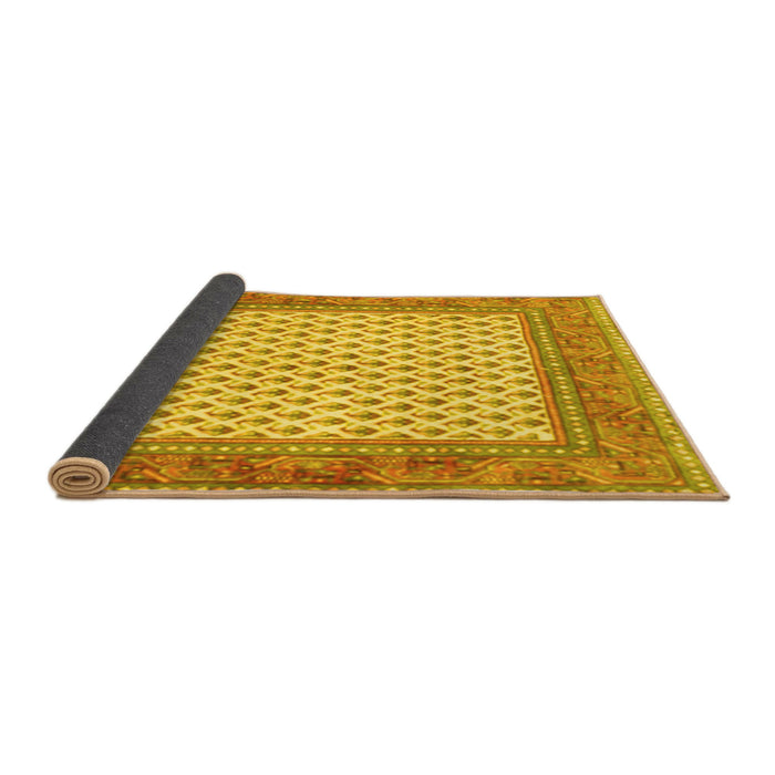 Sideview of Persian Yellow Traditional Rug, tr3883yw