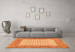 Machine Washable Persian Orange Traditional Area Rugs in a Living Room, wshtr3883org