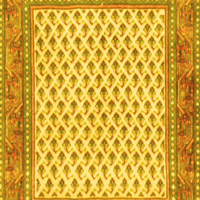 Machine Washable Persian Yellow Traditional Rug, wshtr3883yw
