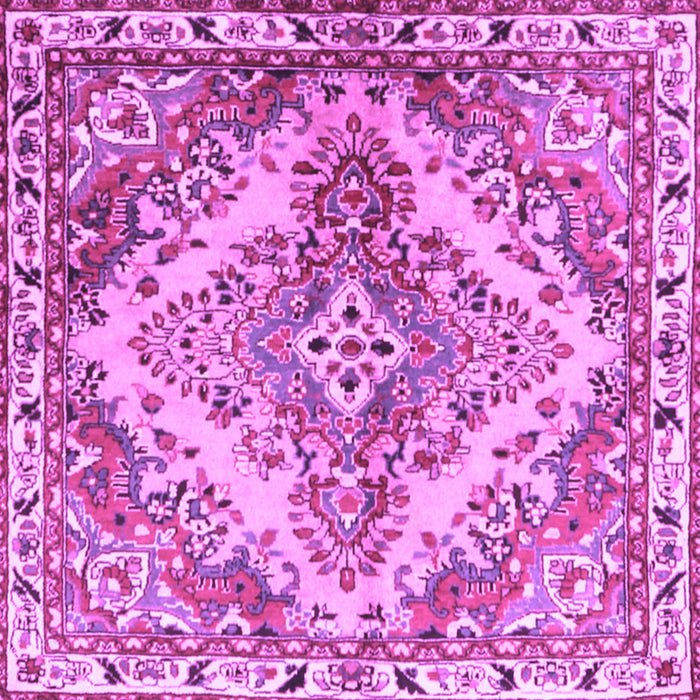 Square Persian Purple Traditional Rug, tr3884pur