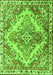 Serging Thickness of Machine Washable Persian Green Traditional Area Rugs, wshtr3884grn