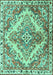 Machine Washable Persian Turquoise Traditional Area Rugs, wshtr3884turq