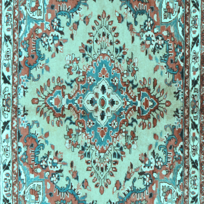 Machine Washable Persian Light Blue Traditional Rug, wshtr3884lblu