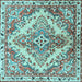 Square Persian Light Blue Traditional Rug, tr3884lblu