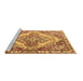 Sideview of Machine Washable Persian Brown Traditional Rug, wshtr3884brn