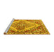 Sideview of Machine Washable Persian Yellow Traditional Rug, wshtr3884yw