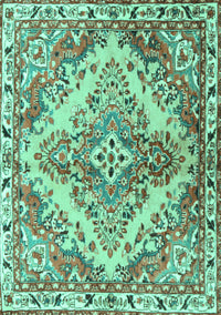 Persian Turquoise Traditional Rug, tr3884turq